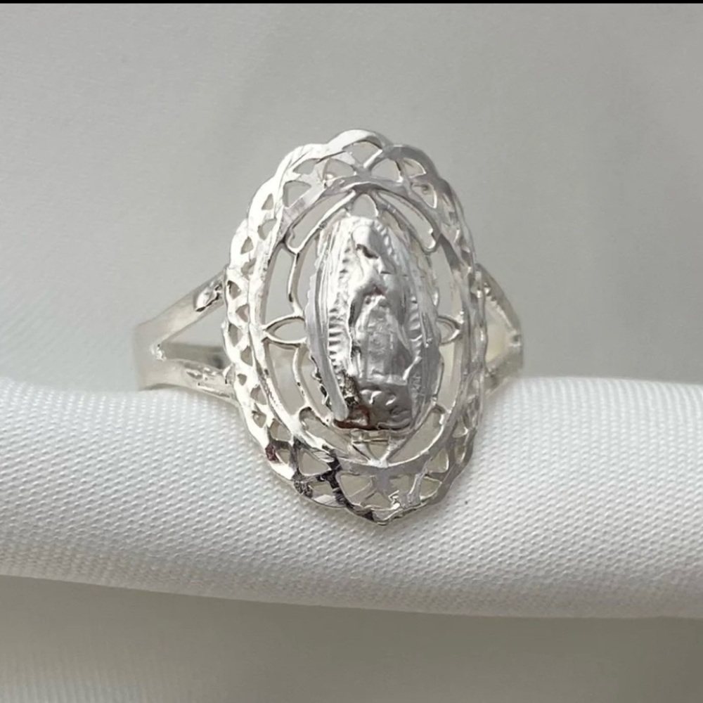 Virgin Ring Mexican Sterling Silver 925 Artesanal Anillo  Plata ley 925 Mexicana
